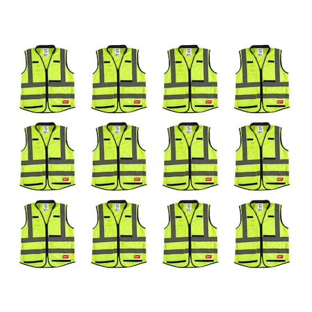 High Visibility Vest, 12 pk, S/M