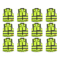 High Visibility Vest, 12 pk, 3XL/4XL