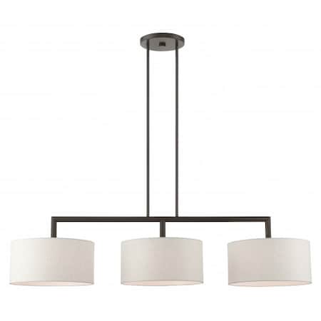 English BronzeLinear Chandelier,3 Light