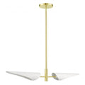 Satin Brass Linear Chandelier,2 Light