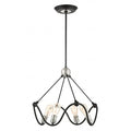 Textured Black with Brushed Nickel Accen