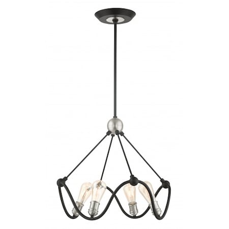 Textured Black with Brushed Nickel Accen