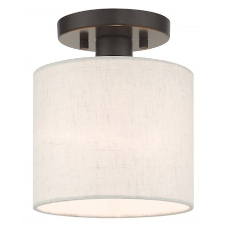 English BronzeSemi Flush,1 Light