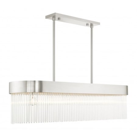 Brushed Nickel Chandelier,6 Light