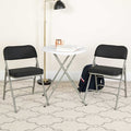 Black Fabric Folding Chair, PK4