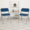 Navy Fabric Folding Chair, PK4
