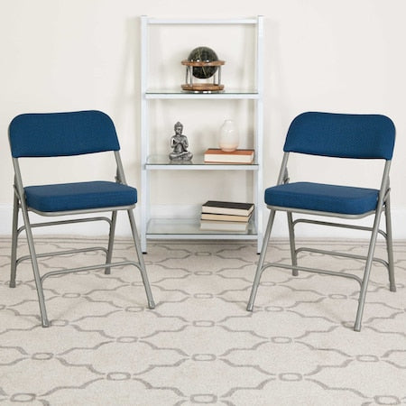 Navy Fabric Folding Chair, PK4