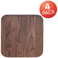 Rustic Walnut Wood Seat for Colorful Metal Barstools, PK4