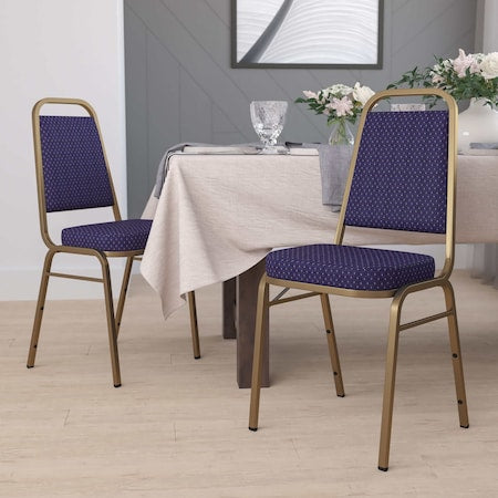 Navy Fabric Banquet Chair, PK4