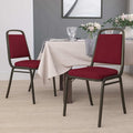 Burgundy Fabric Banquet Chair, PK4