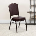 Brown Vinyl Banquet Chair, PK4