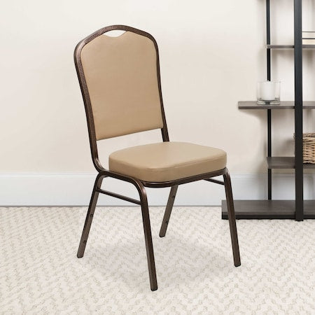 Tan Vinyl Banquet Chair, PK4