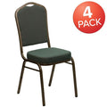 Green Fabric Banquet Chair, PK4