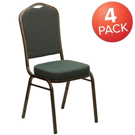 Green Fabric Banquet Chair, PK4
