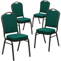 Green Fabric Banquet Chair, PK4