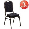 Black Fabric Banquet Chair, PK4