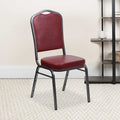 Burgundy Vinyl Banquet Chair, PK4