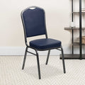 Navy Vinyl Banquet Chair, PK4