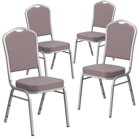 Gray Fabric Banquet Chair, PK4