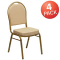 Beige Fabric Banquet Chair, PK4