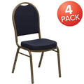 Navy Fabric Banquet Chair, PK4
