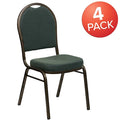 Green Fabric Banquet Chair, PK4