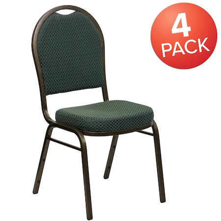 Green Fabric Banquet Chair, PK4