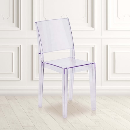 Phantom Series Transparent Stacking Side Chair, PK4