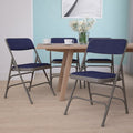 Navy Fabric Folding Chair, PK4