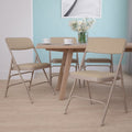 Beige Vinyl Folding Chair, PK4