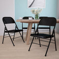 Black Metal Folding Chair, PK4