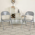 Gray Metal Folding Chair, PK4