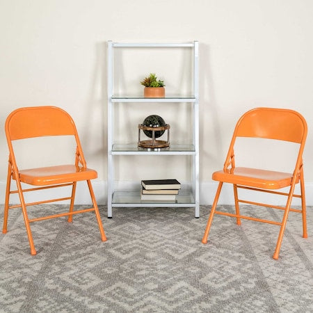 Orange Marmalade Folding Chair, PK4