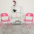 Bubblegum Pink Folding Chair, PK4