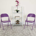 Impulsive Purple Folding Chair, PK4
