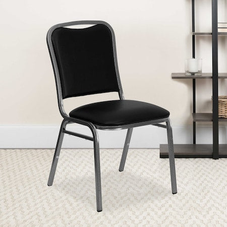 Black Vinyl Banquet Chair, PK4