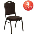 Brown Fabric Banquet Chair, PK4