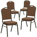 Coffee Fabric Banquet Chair, PK4