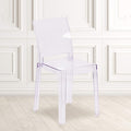Ghost Chair with Square Back in Transparent Crystal, PK4