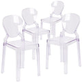 Ghost Chair with Tear Back in Transparent Crystal, PK4