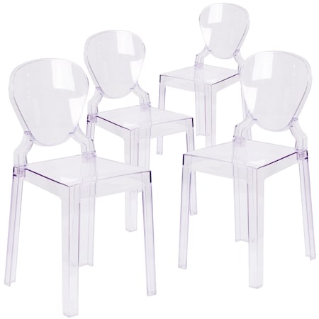 Ghost Chair with Tear Back in Transparent Crystal, PK4