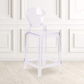 Ghost Counter Stool with Tear Back in Transparent Crystal, PK4