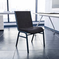HERCULES Series Heavy Duty Black Dot Fabric Stack Chair, PK4