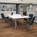 HERCULES Series Heavy Duty Black Vinyl Stack Chair, PK4