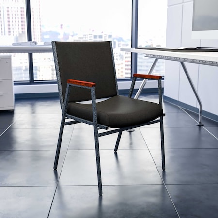 Black Fabric Stack Armchair, PK4