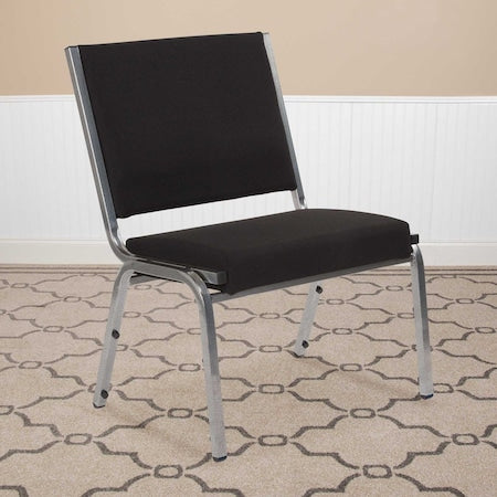 HERCULES Series 1000 lb. Rated Black Antimicrobial Fabric Bariatric Medical Reception Chair, PK4