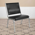 HERCULES Series 1000 lb. Rated Black Antimicrobial Vinyl Bariatric Medical Reception Chair, PK4