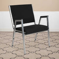HERCULES Series 1000 lb. Rated Black Antimicrobial Fabric Bariatric Medical Reception Arm Chair, PK4