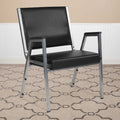 HERCULES Series 1000 lb. Rated Black Antimicrobial Vinyl Bariatric Medical Reception Arm Chair, PK4