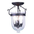Jefferson 3 Light Bronze Ceiling Mount